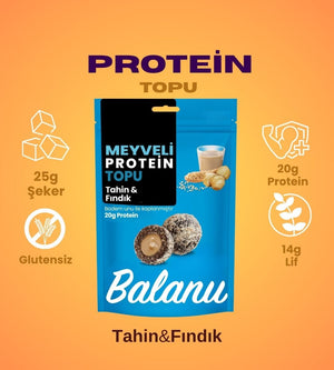 Meyveli Tahinli & Fındıklı Protein Topları 110gr - Balanu