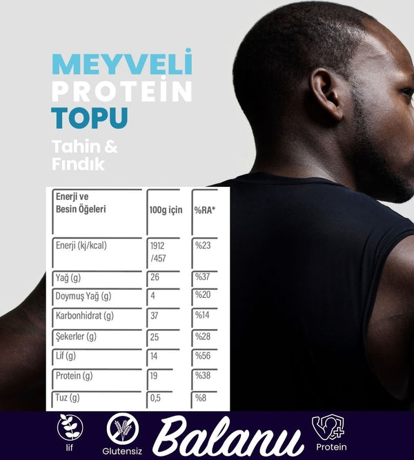 Meyveli Tahinli & Fındıklı Protein Topları 110gr - Balanu
