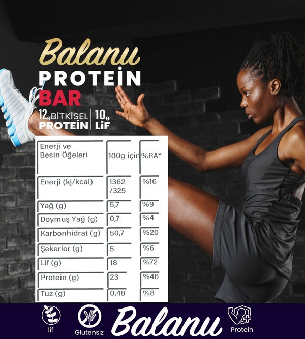 Narlı & Bademli Hurmalı Protein Bar 55gr 2xBar - Balanu