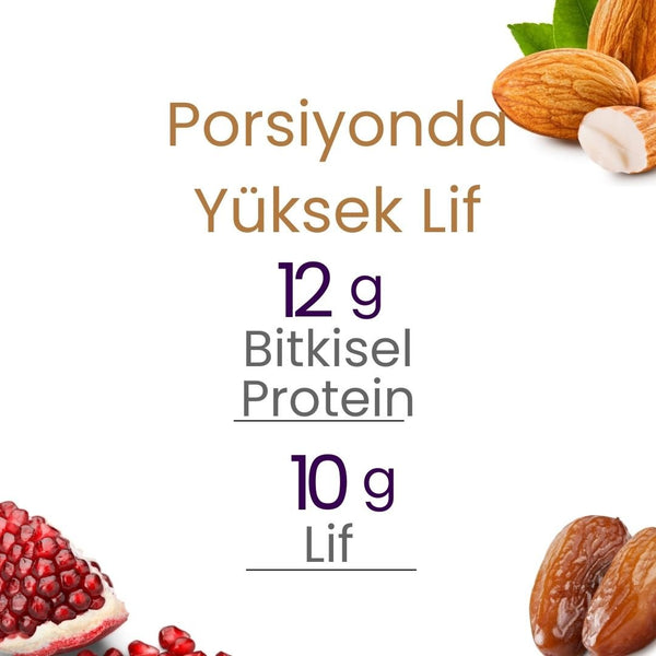 Narlı & Bademli Hurmalı Protein Bar 55gr 2xBar - Balanu