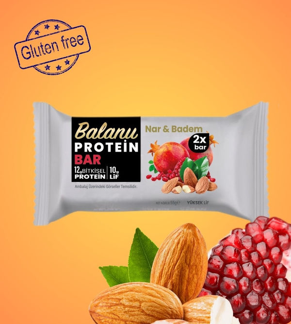 Narlı & Bademli Hurmalı Protein Bar 55gr 2xBar - Balanu