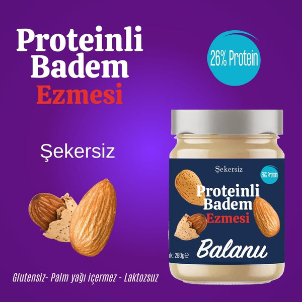 Proteinli Badem Ezmesi 280 Gr - Balanu