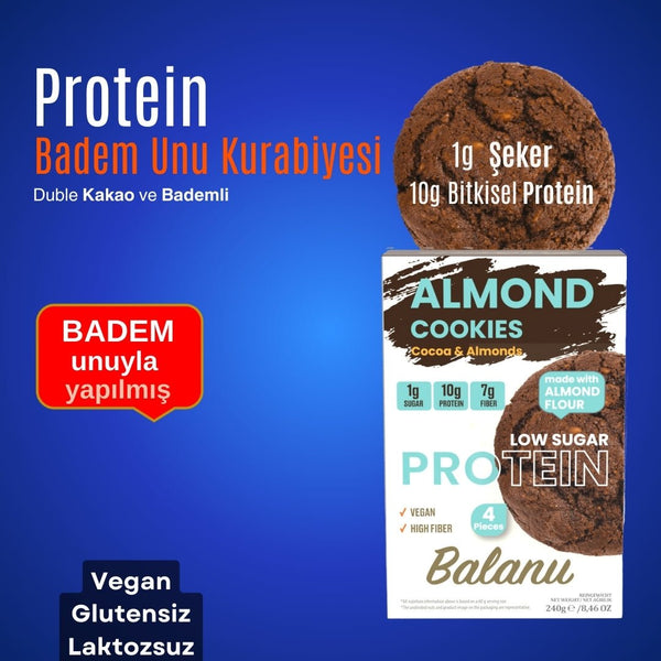 Proteinli Badem Kurabiyesi 240 Gr - Balanu
