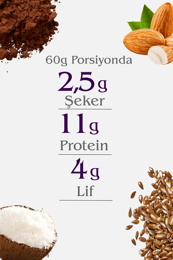 Proteinli Badem Kurabiyesi 50 Gr x 2ADET - Balanu