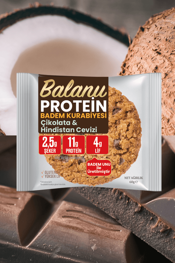Proteinli Badem Kurabiyesi 50 Gr x 2ADET - Balanu