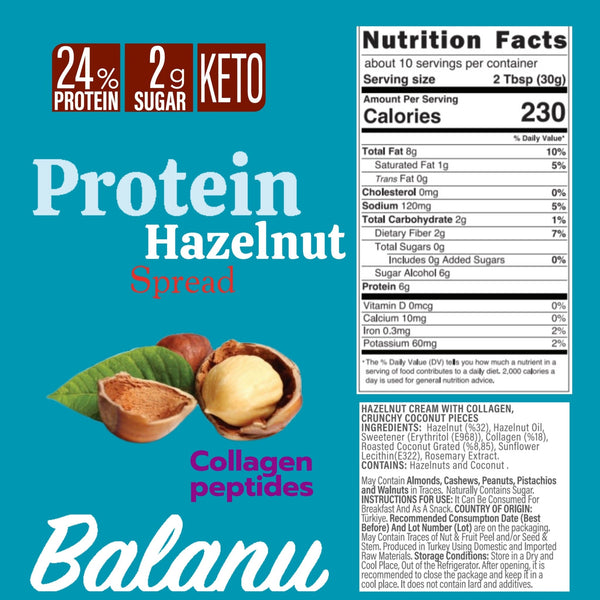 Protelinli Fındık Ezmesi 320 Gr - Balanu