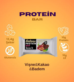 Vişneli & Kakaolu Hurmalı Protein Bar 55gr 2xBar - Balanu