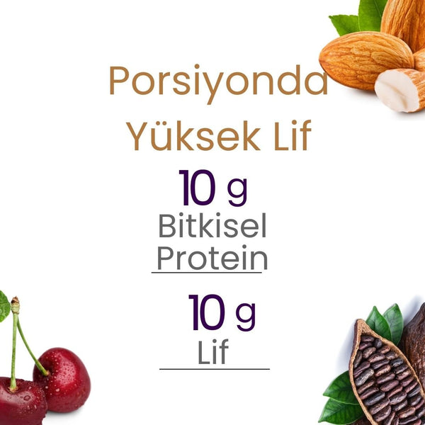 Vişneli & Kakaolu Hurmalı Protein Bar 55gr 2xBar - Balanu