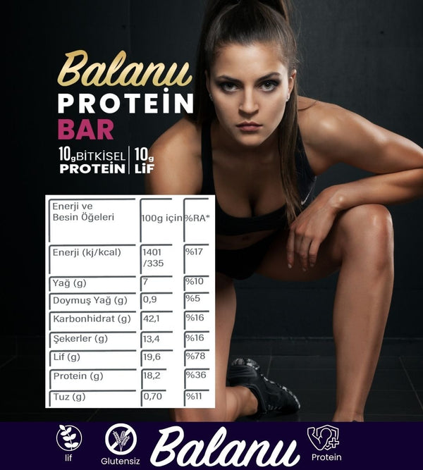 Vişneli & Kakaolu Hurmalı Protein Bar 55gr 2xBar - Balanu