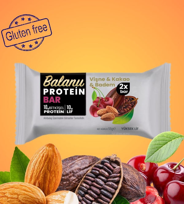 Vişneli & Kakaolu Hurmalı Protein Bar 55gr 2xBar - Balanu