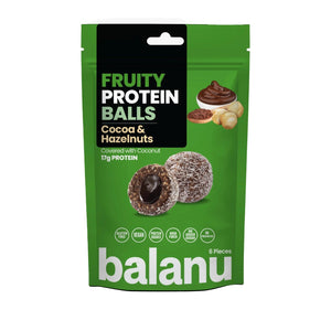 Meyveli Protein Topları Kakao Dolgulu ve Fındıklı 110 g - Balanu